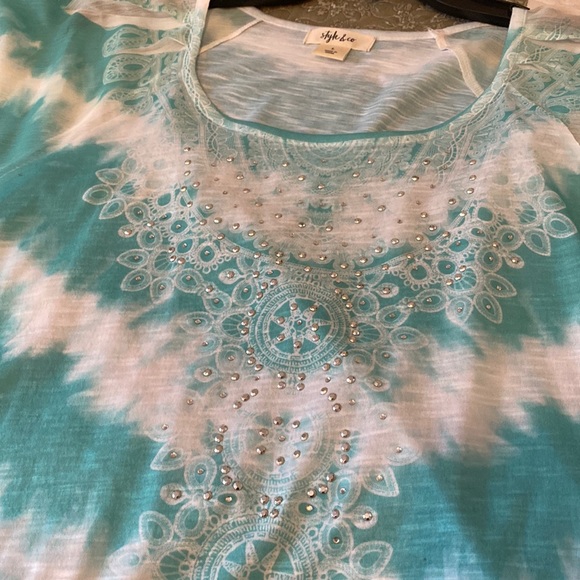 Style & Co Sea Green Top NWOT Size: L - Picture 8 of 8
